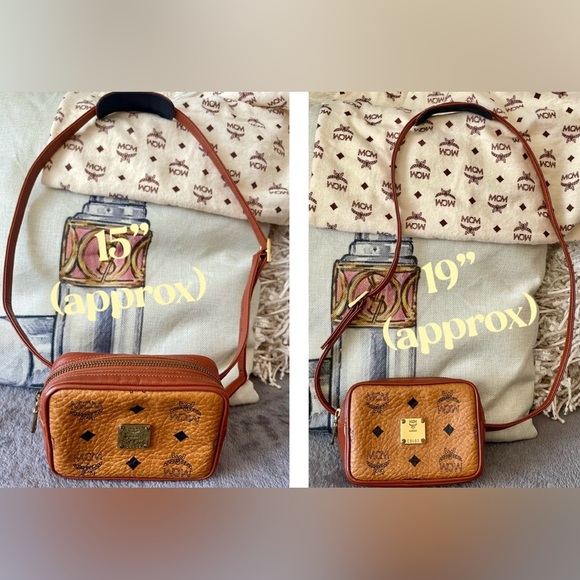 ⭐️COA⭐️MCM VISETOS CROSSBODY/CLUTCH/BELT BAG🎬W/MCM STRAP & Dustbag🎬💯AuTh… - Picture 14 of 16